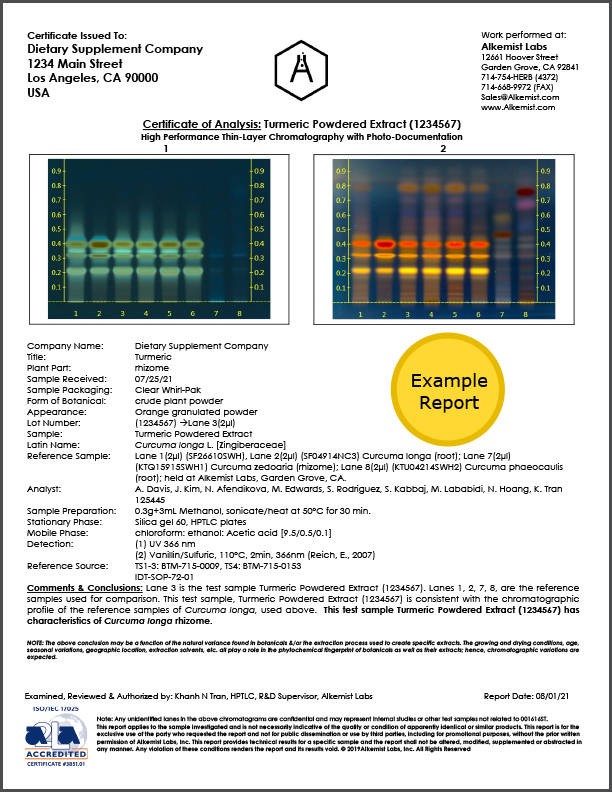 hptlc sample report