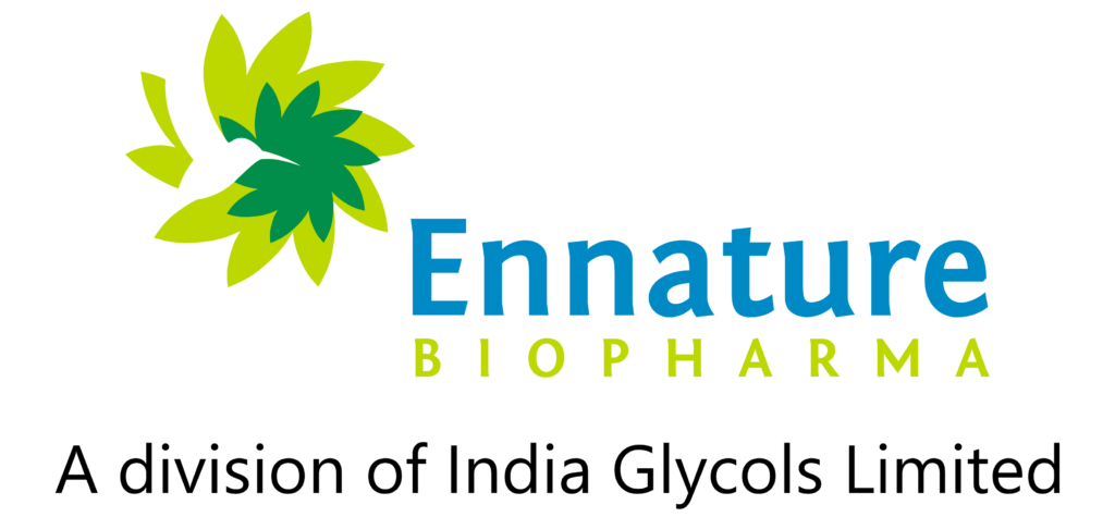 Ennature Biopharma logo, A division of India Glycols Limited