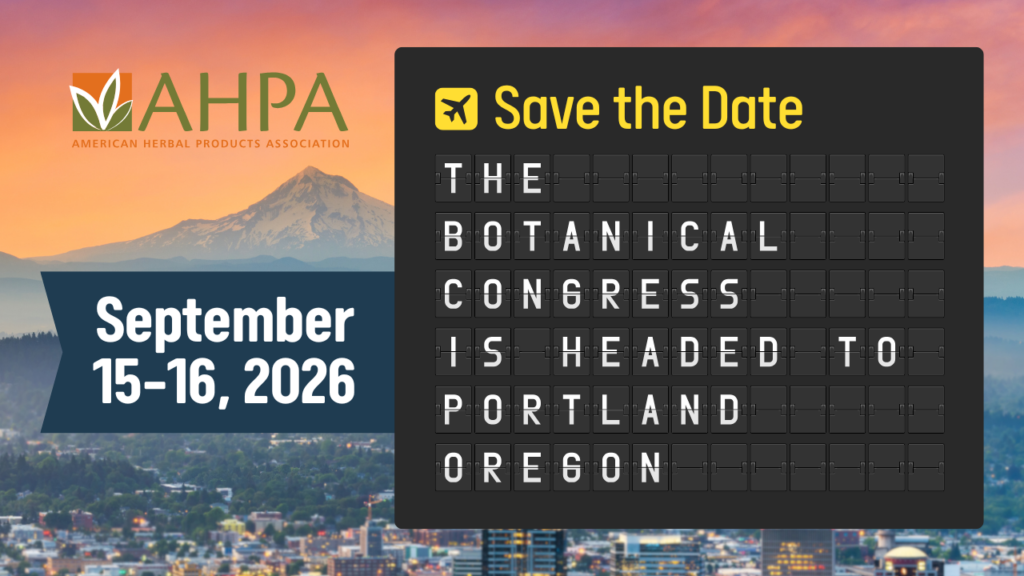 AHPA Botanical Congress 2026